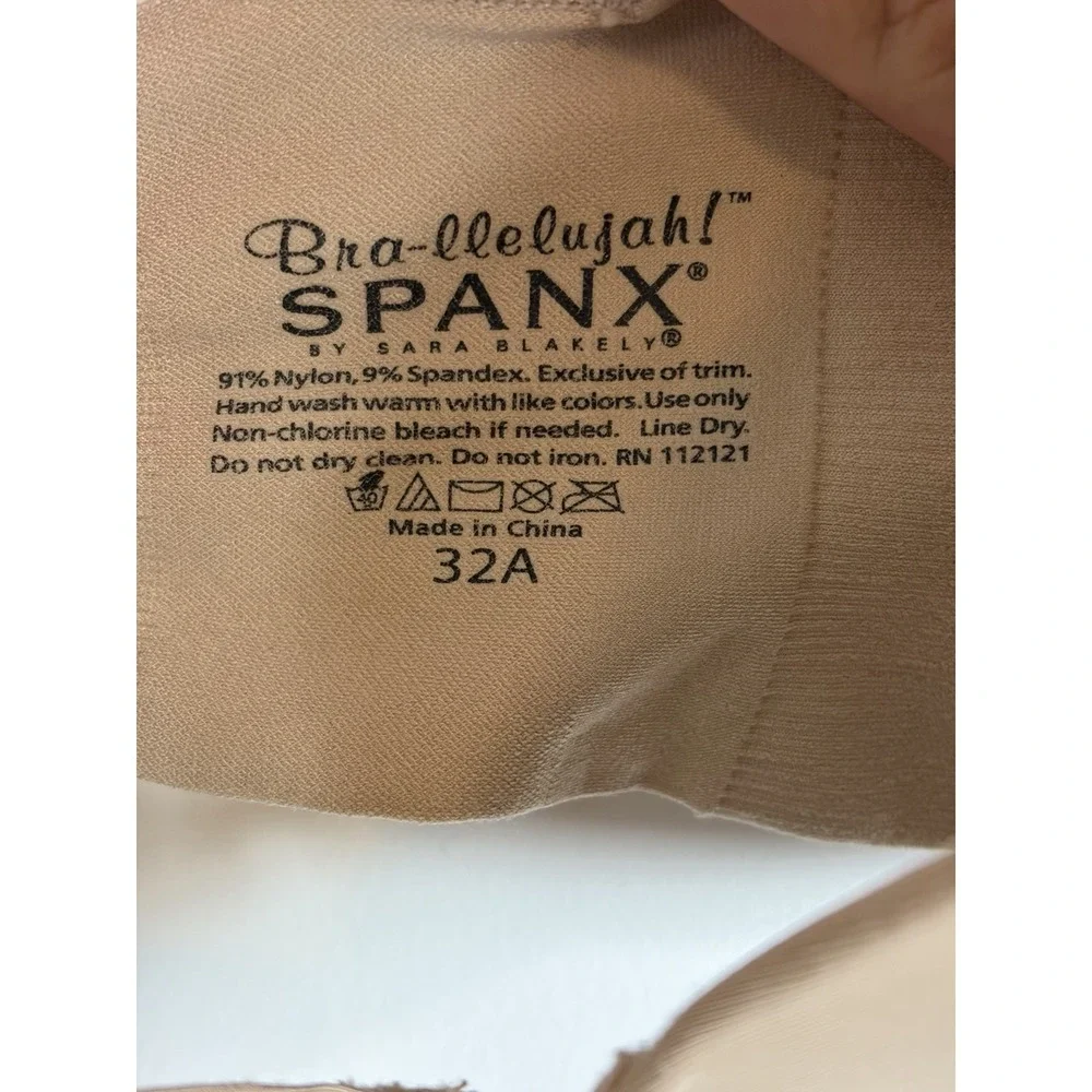 Spanx Bra-lelujah Front-close Full Coverage T-shirt Bra Beige Size 32A Underwire